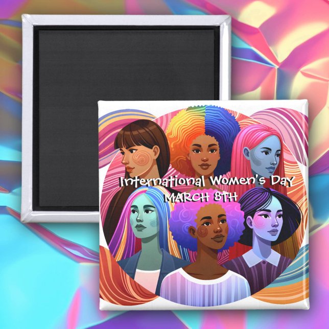 Imán Día Internacional de la Mujer | Celebración de la  (Subido por el creador)