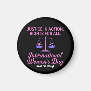 Imán Día Internacional de la Mujer Justicia en Acción D