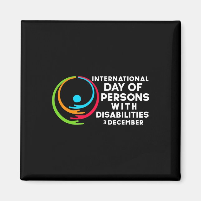 Imán Día Internacional de las Personas con Discapacidad (Frente)