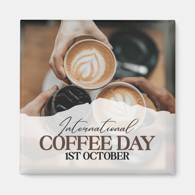 Imán Día Internacional del Café+ (Frente)