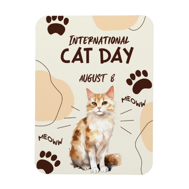 Imán Día Internacional del Gato (Vertical)
