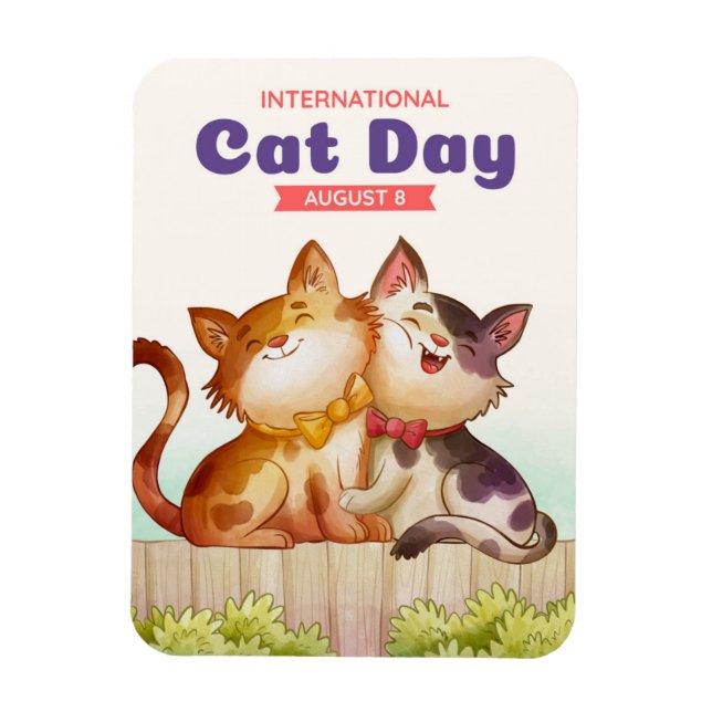 Imán Día Internacional del Gato (Vertical)