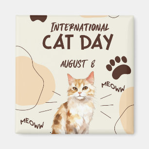 Imán Día Internacional del Gato