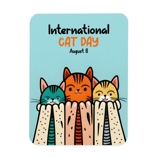 Imán Día Internacional del Gato (Vertical)