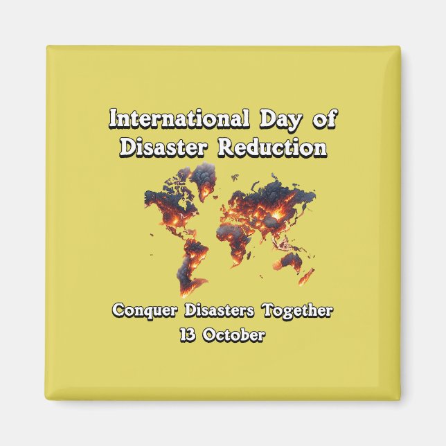 Imán Día Internacional para la Reducción de los Desastr (Frente)
