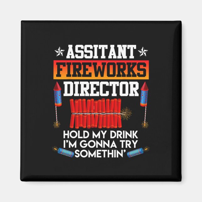 Imán Día Istant Fireworks Director Usa Fiesta Fan (Frente)