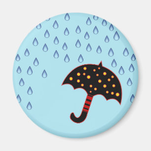 Imán día lluvioso con paraguas