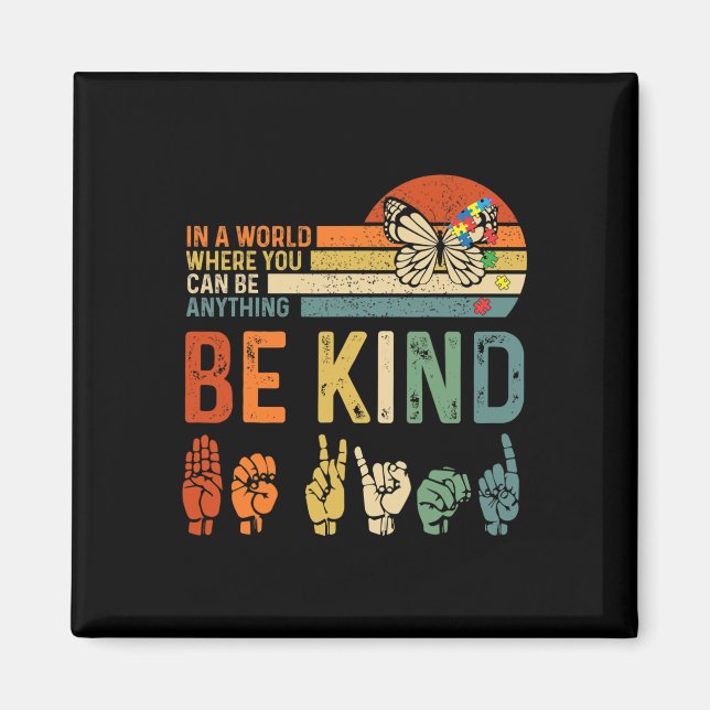 Imán Día Mundial de Conciencia sobre el Autismo Manos R (Frente)