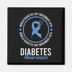 Imán Día Mundial de la Diabetes Noviembre Conciencia de
