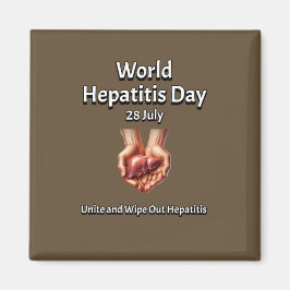 Imán Día Mundial de la hepatitis. Unir y eliminar la he