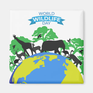 Imán Día Mundial de la Vida Silvestre
