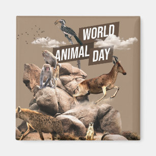 Imán Día Mundial de los Animales