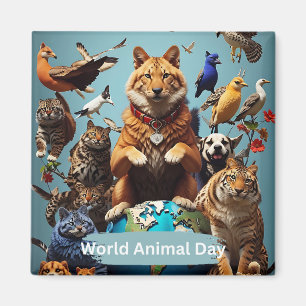 Imán Día Mundial de los Animales