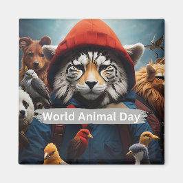 Imán Día Mundial de los Animales