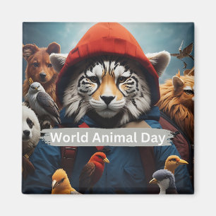 Imán Día Mundial de los Animales