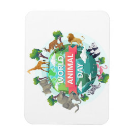Imán Día Mundial de los Animales