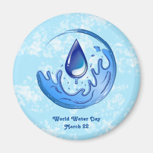 Imán Día Mundial del Agua Salvar el Agua Salvar la Tier