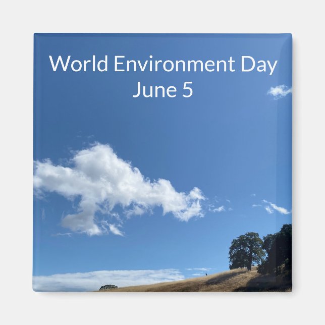 Imán Día Mundial del Medio Ambiente (Frente)