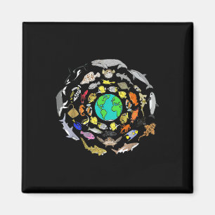 Imán Día Mundial del Océano Vida marina Día del Medio A