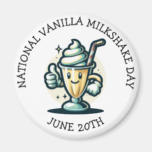 Imán Día nacional de batido de vainilla 20 de junio
