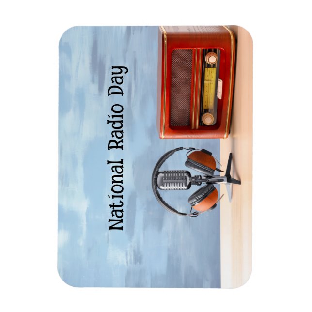 Imán Día Nacional de la Radio (Vertical)