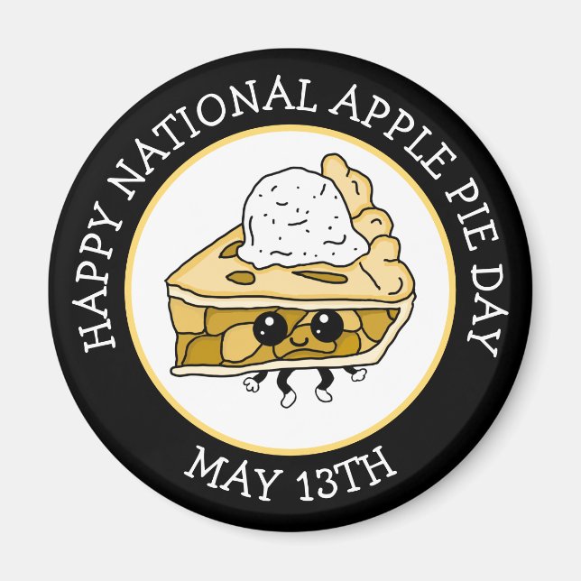 Imán Día nacional del Apple Pie el 13 de mayo (Frente)