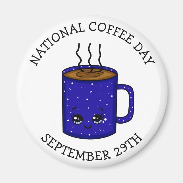 Imán Día Nacional del Café 29 de septiembre | Festivida (Frente)
