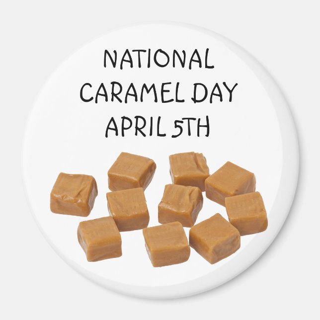 Imán Día nacional del caramelo 5 de abril 5 de feriado  (Frente)