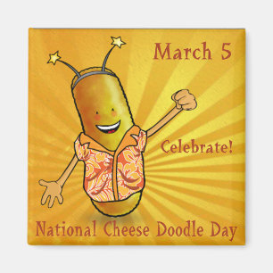 Imán Día nacional del Doodle del queso