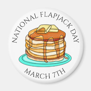 Imán Día nacional del Flapjack 7 de marzo