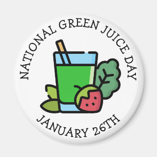 Imán Día Nacional del Jugo Verde - 26 de enero