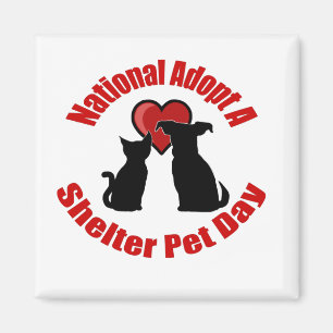 Imán Día Nacional Para Adoptar Un Refugio Mascota