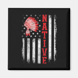 Imán Día Nativo Americano Bandera Usa Cherokee Indígena