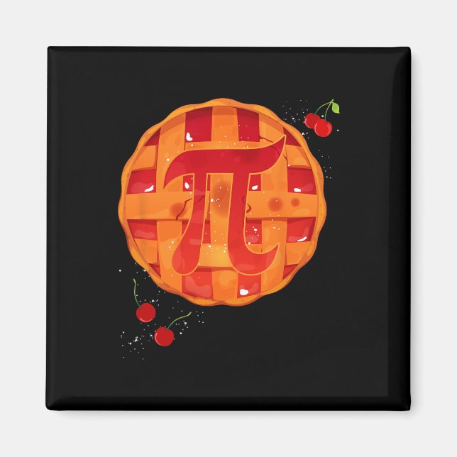 Imán Día Pi Cherry Pie Math Profesor Gracioso Día de Gr (Frente)