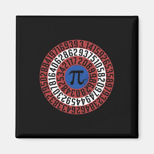 Imán Dia Pi Diez Divertido Nerd Geek Math Algebra Stude (Frente)