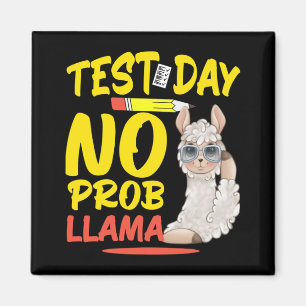 Imán Día sin Prob-llama Llama Maestra y amp; Prueba Est