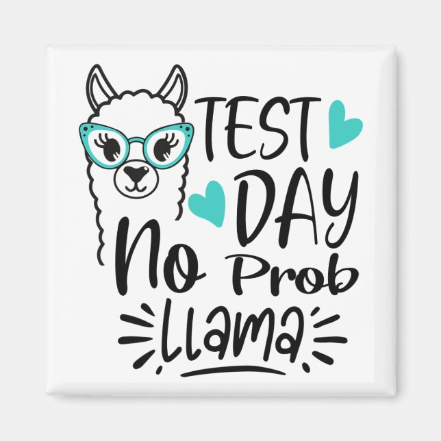 Imán Día sin prueba de profesores Prob-llama Llama Día  (Frente)