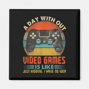 Imán Día Sin Videojuegos Divertido Jugador Juegos Chico