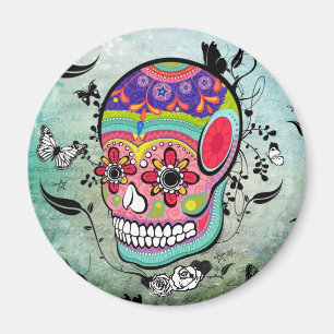 Imán Día urbano de Tatttoo Muerte del ilustracion