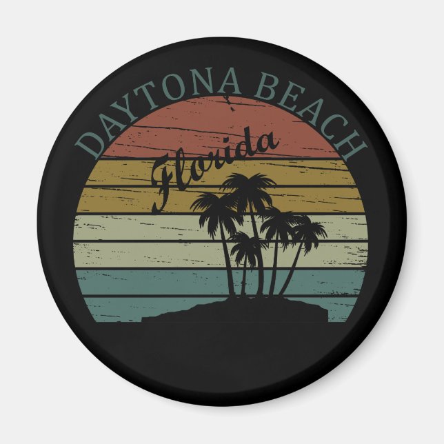 Imán Día vintage de Daytona Beach (Frente)