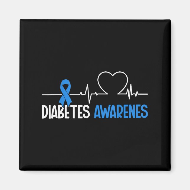 Imán Diabetes Awareness Day World Diabetes Month  (Frente)