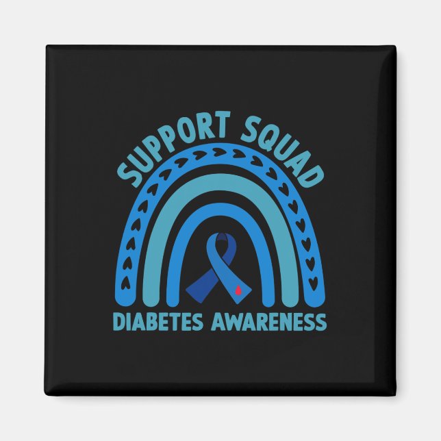 Imán Diabetes Blue Support Squad Diabetes Sensibilizaci (Frente)