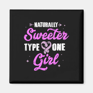 Imán Diabetes Conciencia Tee de regalo de Chica tipo 1