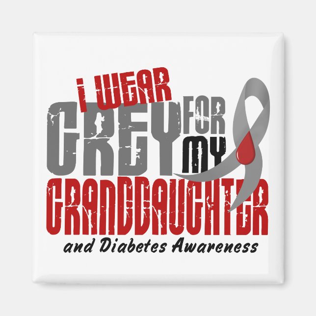 Imán Diabetes QUE USAN GRIS PARA MI NIETA 6.2 (Frente)