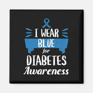 Imán Diabetes Sensibilización Mes Yo Uso Azul T1 T2