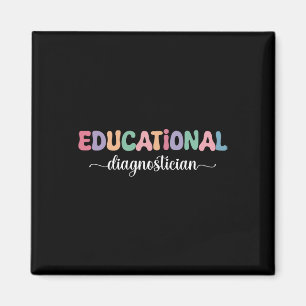 Imán Diagnosticador Educativo Corazones Retro Groovy Am