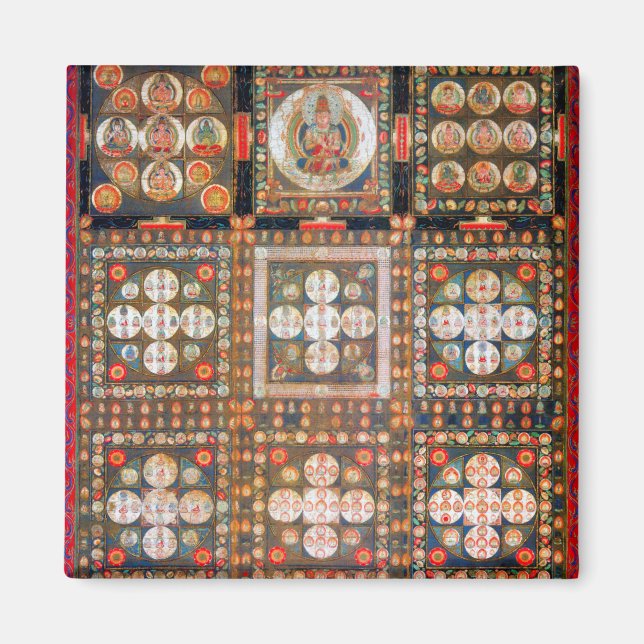 Imán Diagrama cósmico de Mandala para meditación (Frente)