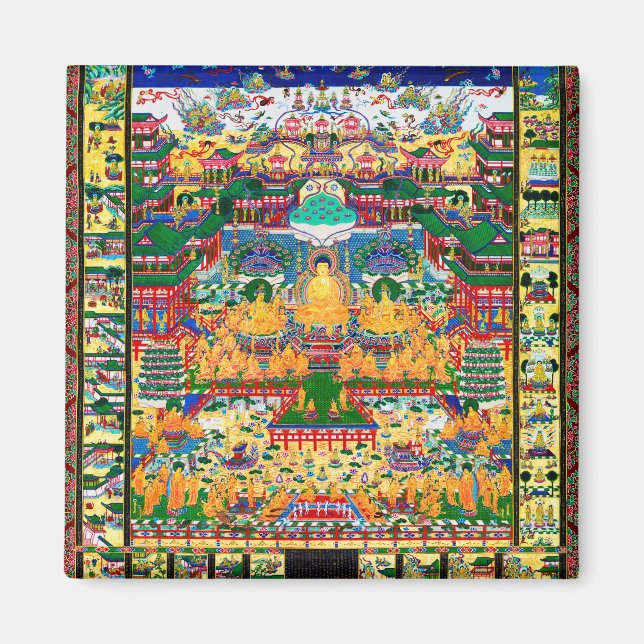 Imán Diagrama cósmico de Mandala para meditación (Frente)