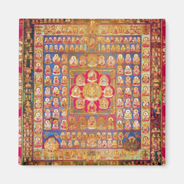 Imán Diagrama cósmico de Mandala para meditación (Frente)