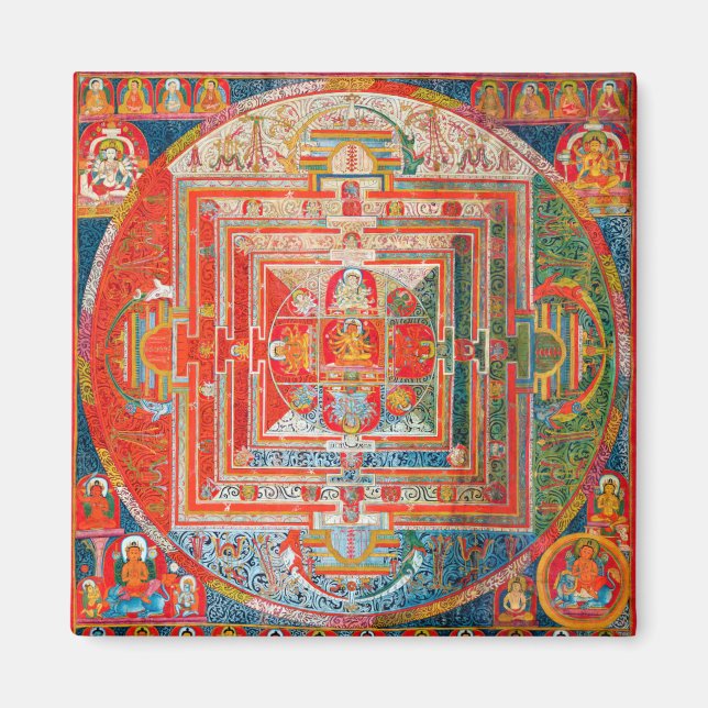 Imán Diagrama cósmico de Mandala para meditación (Frente)